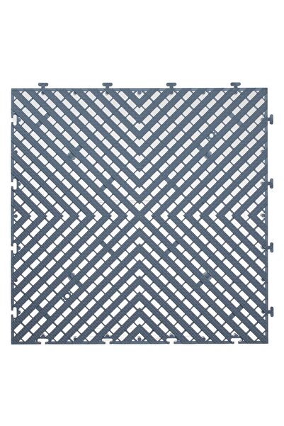 ZanaCasei Γκρι πλακάκι δαπέδου εξωτερικού χώρου με πλαστικό σχέδιο 40x40εκ.