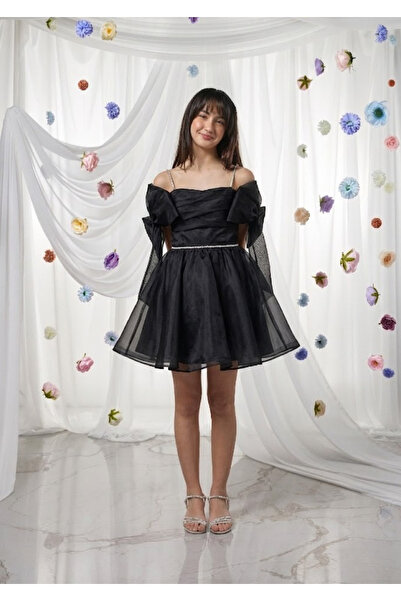 Kanilla Βραδινό φόρεμα για κορίτσια 10-15 ετών Μαύρο