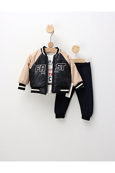 MiniKids Compleu Just Here, cu bleumarin