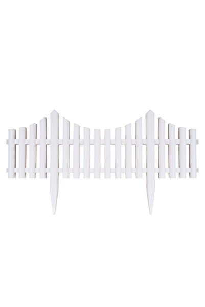 ZanaCasei Λευκός Πλαστικός Φράχτης με Σχέδιο 60,5x32,5cm - 4 τεμάχια