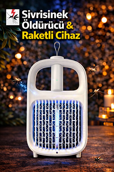 ROSE TEKNOLOJİ ŞARJ EDİLEBİLİR UV IŞIKLI ELEKTRİKLİ SİVRİSİNEK ÖLDÜRÜCÜ RAKET...