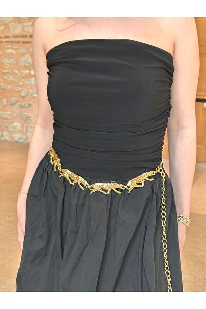 Charmist Gold Patterned Waist Chain