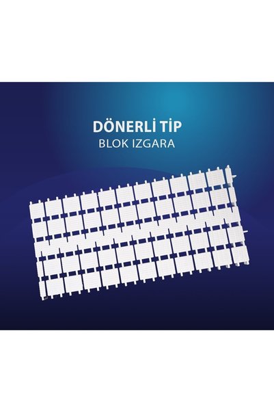 bluewaves 25 Cm Döner Tip Blok Serisi Havuz Kenar Izgarası 10 Mt