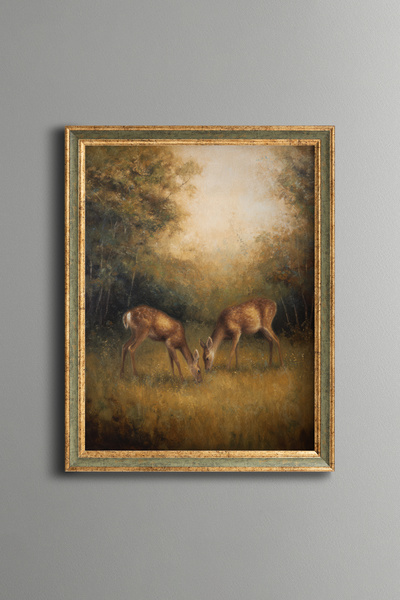 epiqart غزلان الغابة - إطار بنمط عتيق - موديل نحيف