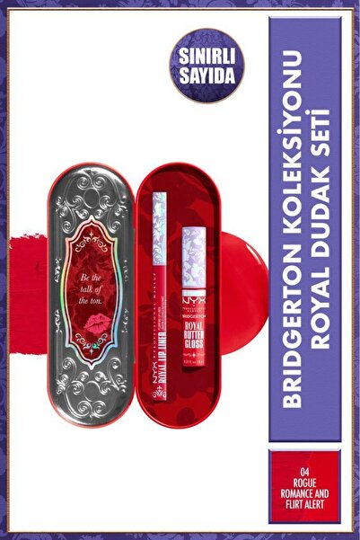 NYX Professional Makeup Bridgerton Koleksiyonu Royal Dudak Seti - Rogue Roman...