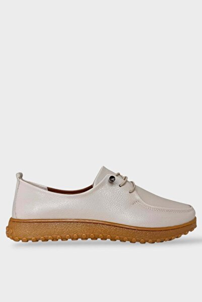 Liger Orthopedic Comfortable Sole Lace-Up Daily Women's Casual Shoes Cream