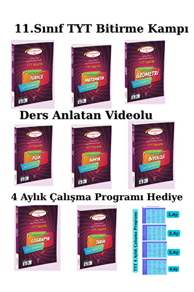 Karekök Yayınları Karekök 11.Sınıf Tyt Bitirme Kampı Seti Soru Bankası Seti 2...