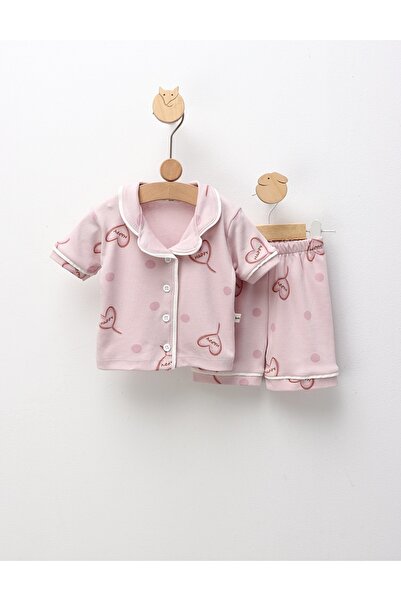 MiniKids Γυναικείες πιτζάμες, με σχέδιο Happy, σε χρώμα ροζ απόχρωσης της σκό...