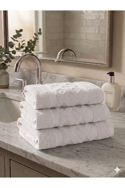 GÖN EV ve OTEL TEKSTİLİ 100% Cotton Luxury Hand Towel 50X90 cm 220 Gr Set of ...