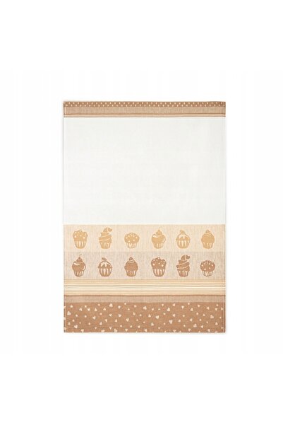Zwoltex Kitchen Towel, ZWOLTEX, Muffin 2, Sweet Design, 50x70cm, Brown/Mustard