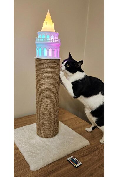 Galata Kule serisi Kedi Tırmalama RGB Işıklı