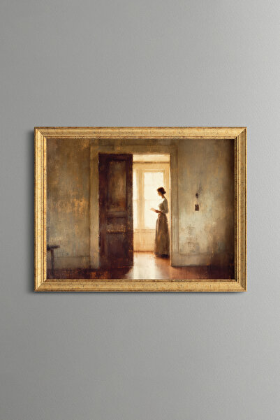epiqart Gün Işığında Kadın - إطار منقوش بتصميم عتيق - موديل نحيف