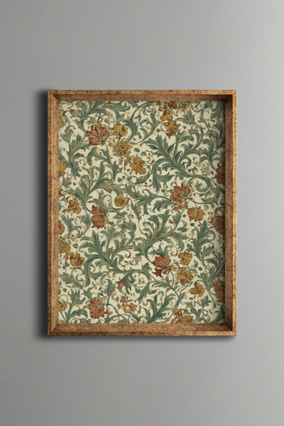 epiqart Retro Çiçek Desenleri - Vintage Desenli Çerçeve - İnce Model