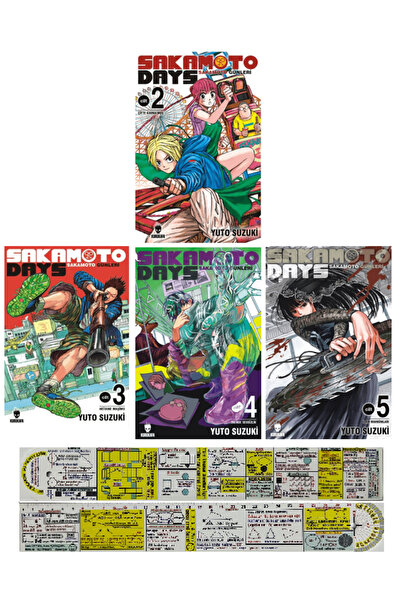 Kurukafa Yayınları Sakamoto Days 2-3-4-5. Ciltler Manga Seti + Özel Cetvel