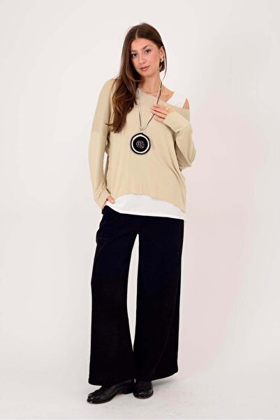 Park Moda TK10100 DVODELNA PLETENA BLUZA SA DETALJOM SIM
