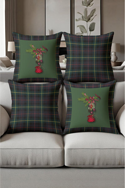 patron halı Digital Printed Soft Textured 4-Piece Throw Pillow Cover Set (43X...