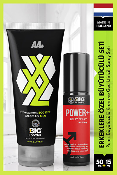 BİG POWER A Plus Penis Büyütücülü Krem ve For Men Plus Geciktiricili Sprey Se...
