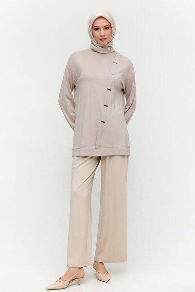 Setrms Metal Detaylı Oversize Penye Tunik