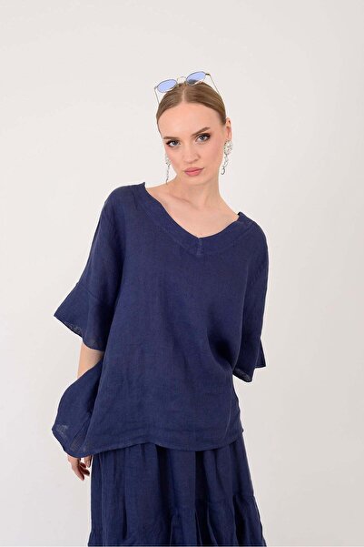 Park Moda E31081 ΛΙΝΗ ΜΠΛΟΥΖΑ ΜΕ ΛΑΙΜΟΥΡΑ ΣΧΗΜΑΤΟΣ V