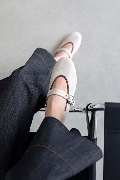 STRASWANS Paula Γυναικεία Ζώνη με Λεπτομέρεια από Σουέντ Μπεζ Χρώμα