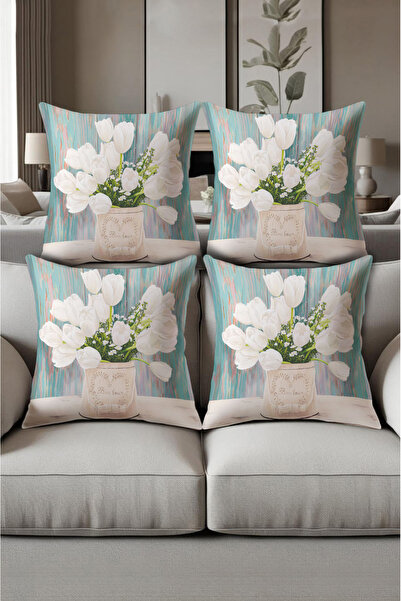 patron halı Digital Printed Soft Textured 4-Piece Throw Pillow Cover Set (43X...