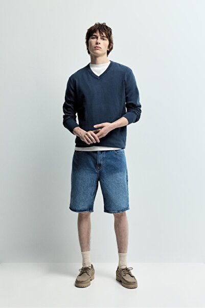 LEFTIES Normal kesim denim bermuda