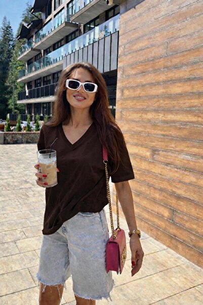 DM DOLCE MORE Μπλουζάκι με λαιμόκοψη V, oversized, unisex 1VQ1