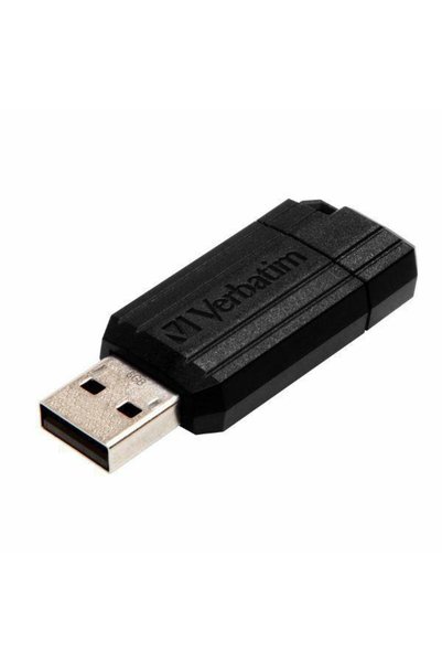 Verbatim PinStripe 4GB USB Flash Drive USB 2.0 Ανασυρόμενο Μαύρο