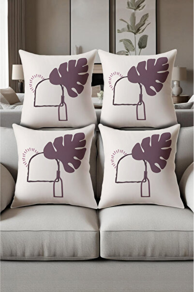 patron halı Digital Printed Soft Textured 4-Piece Throw Pillow Cover Set (43X...