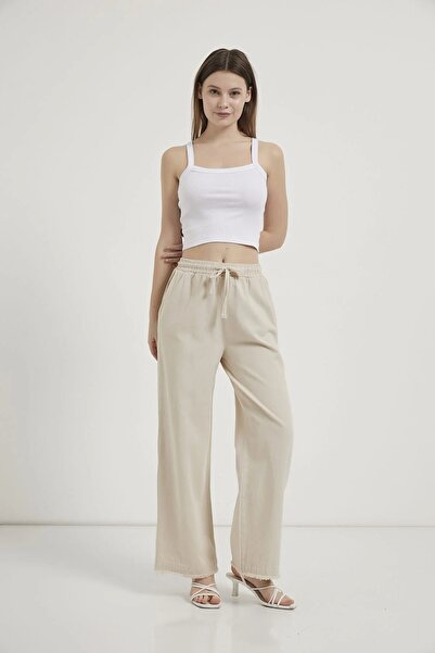 İKLİM LİFE Παντελόνι Gabardine με φούντες στο πόδι