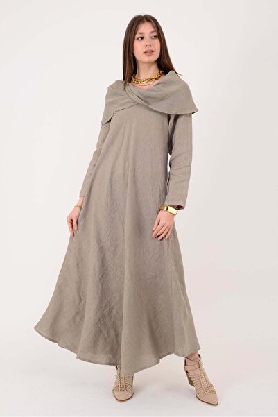 Park Moda E20162 ΦΟΡΕΜΑ ΚΑΜΛΕΡΑΝ ΜΕ ΓΙΑΚΑ ΣΑΛΙ ΚΑΙ ΛΙΝΟ ΥΛΙΚΟ