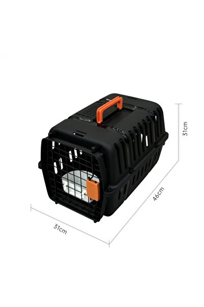 PETS HOME Metal Kapılı Plastik Kedi Taşıma Çantası 46x31x31cm