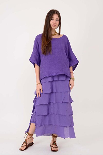 Park Moda E20831 ΠΟΛΥΣΤΡΩΜΑΤΟ ΛΙΝΟ ΦΟΡΕΜΑ