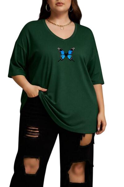 BENROMA ΜΠΛΟΥΖΑΚΙ ΜΕ ΣΤΑΜΠΑ ΠΕΤΑΛΟΥΔΑΣ, ΛΑΙΜΟΥΜΕΡΗ ΣΧΗΜΑΤΙΣΜΗ ΣΕ ΣΧΗΜΑ V, ΜΕΓ...