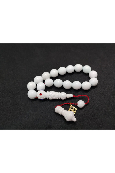 İskeçe Tesbih Σκαλιστό από κόκαλο καμήλας με σχέδια, έργο του δασκάλου Τζεμίλ...