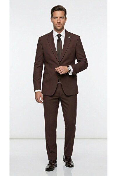 Plus Scorpion Men's Classic 2-Piece Suit 2 Buttons Slim Fit Stretch Fabric Do...