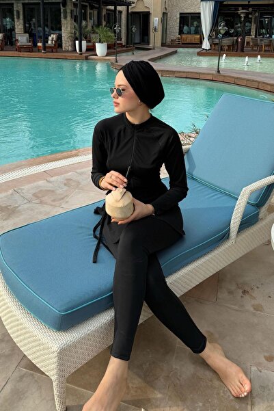 Hazamoda Σετ μαγιό 3 τεμαχίων Hijab Μαύρο