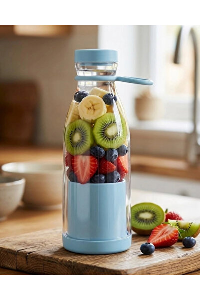 ASTRALTECH Kablosuz Taşınabilir Blender 380 ml Smoothie Milkshake Meyve Karış...