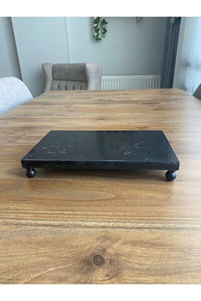 Nexa Doğaltaş Ayaklı Mermer Sunumluk ve Yağdanlık Altlığı – 25x15 cm Dikdörtg...