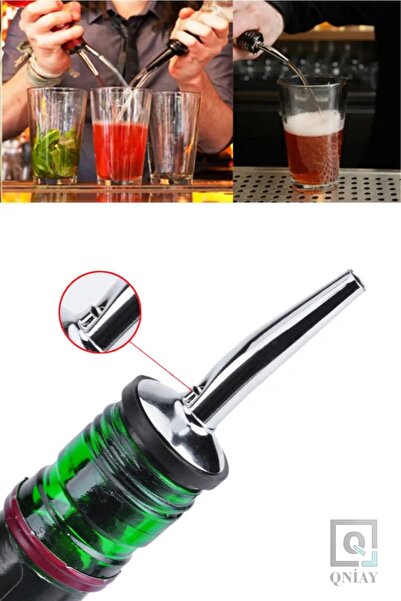 Duffa Metal Şişe Ucu Servis Aparatı Damlalık Yağdanlık Tıpa Tapa Mantar Yağ A...