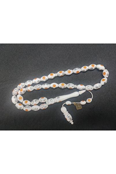 İskeçe Tesbih İskeçeli Cemil Masterpiece Engraved Natural Camel Bone