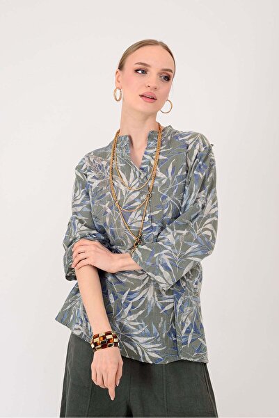 Park Moda 15455F-23 ΠΟΥΚΑΜΙΣΟ ΜΕ ΣΧΕΔΙΟ ΦΥΛΛΩΝ