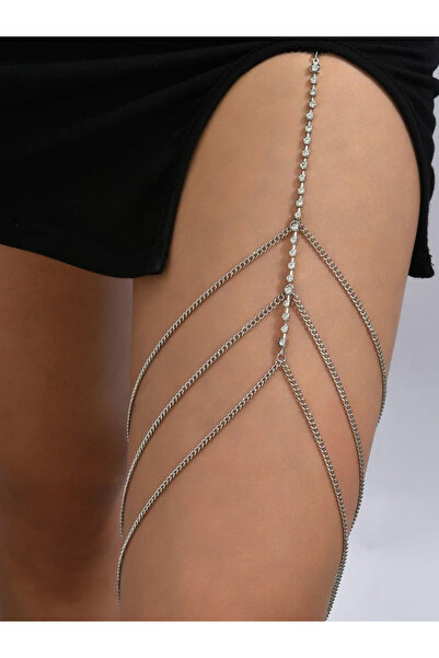 Take Two By Styli Layered Embellished Thigh Chain