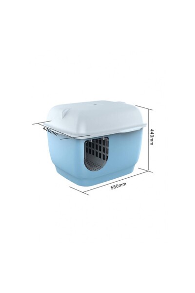 PETS HOME Kapalı Kedi Tuvaleti Pati Temizleyen Koridorlu Büyük Boy Kum Kabı