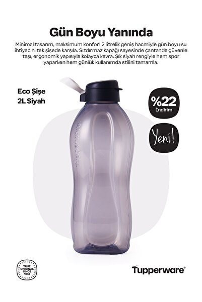 Tupperware Eco şişe 2L siyah
