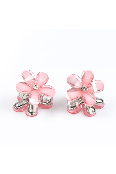meli melo Set 2 clesti de par design floare roz