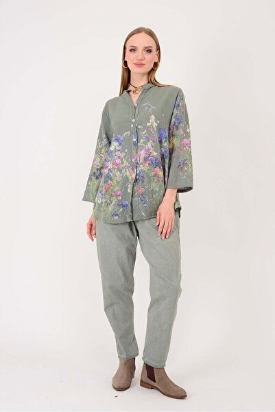 Park Moda 25003 ÇİÇEK DESEN GÖMLEK