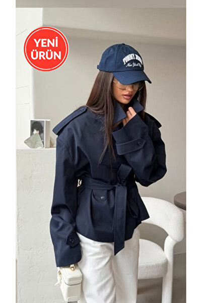 Perryes Oversize Cut Trench Coat with Belt Detail