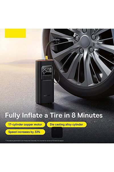 Global Dünya Gümrük SuperMini Pro Kablosuz Hava Kompresörü 4000mAh Lastik Şiş...