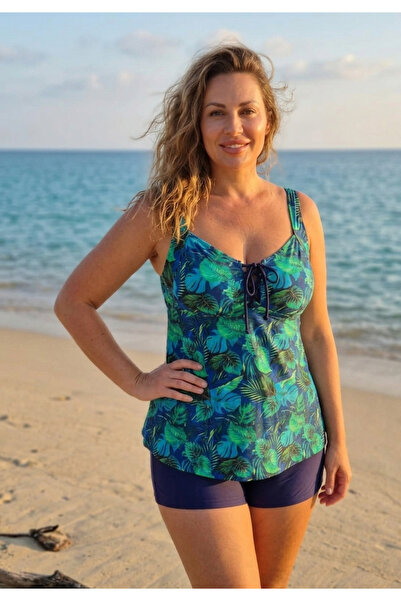 embody Swimsuit Tankini swimsuit with dress and briefs shorts 2 Pieces tropic...